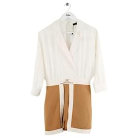 Elisabetta Franchi Tuta in cotone cammello Cammello
