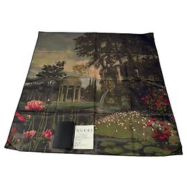 Écharpe en soie Gucci vintage abstraite Multicolore
