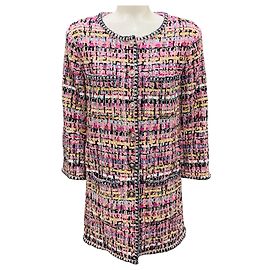 Chanel RARE Pink Multi 31 Rue Cambon Cotton Tweed Jacket Pink