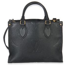 Louis Vuitton Black Monogram Empreinte Onthego PM Noir