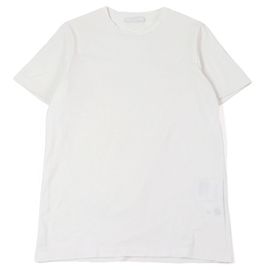 Camiseta de algodão com logo bordado Prada Branco