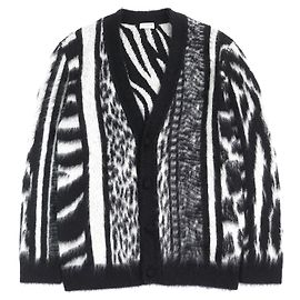 Yves Saint Laurent Cardigan in mohair e nylon Saint Laurent Paris Nero Bianco