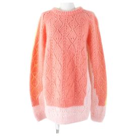Tricô de mohair Trompe l'oeil Loewe Rosa Amarelo