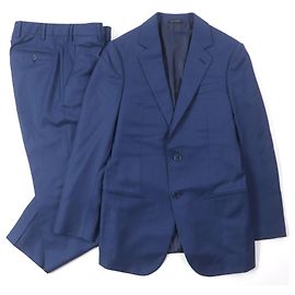 Conjunto de terno de lã Giorgio Armani Azul