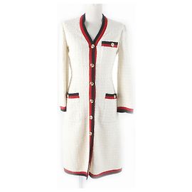 Gucci 551562 Macacão de Algodão e Rayon Branco Fora de branco