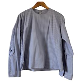 Céline Camicia a righe blu e bianca Bianco Blu