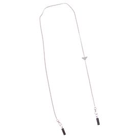 Cadena para Airpods Prada plateada de tela Plata