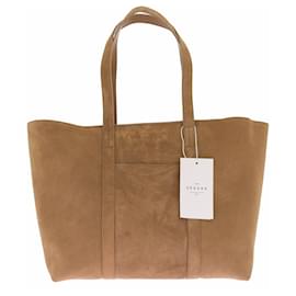 SéZane Sac "Gabin" taupe en daim Camel