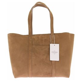 SéZane Sac "Gabin" taupe en daim Camel