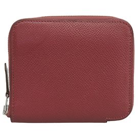 Monedero compacto Azap Silkin de Hermès en rojo Roja