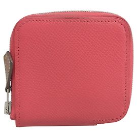 Monedero compacto mini Azap Silkin de Hermès Rosa