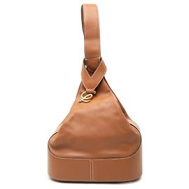 LOEWE Brauner Leder Anton Triangle Rucksack Braun
