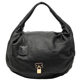LOEWE Sac Hobo Calle en Cuir Noir avec Serrure Noir