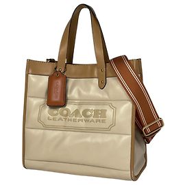 Bolsa Tote com Logo Coach Bege