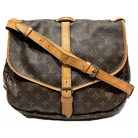 Sac à épaule Saumur 35 Monogram Louis Vuitton Marron