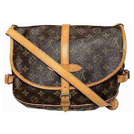 Sac à main Louis Vuitton Monogram Saumur 30 Marron Monogramme