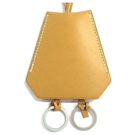 Colar de crochê com suporte para chave da era Margiela da Hermès Bege