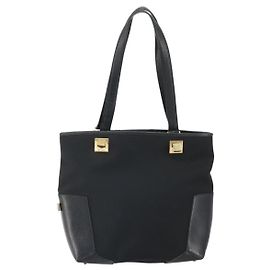 Salvatore Ferragamo Vintage Canvas Noir