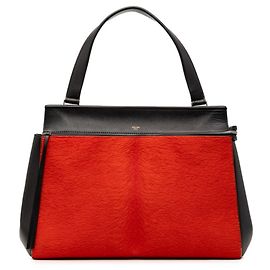Céline Celine Edge Medium Tote Bag Black Red