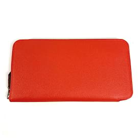 Hermès HERMES Azap Long Cartera de Seda Otro Naranja