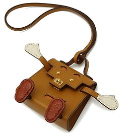 Hermès HERMES Kelly Doll Bijoux de Sac Bag Charm Brown Other Orange