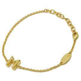 Louis Vuitton LV&ME M Initial Gold Charm Armband Golden