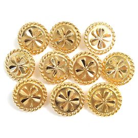 Ensemble d'accessoires boutons à trèfle à quatre feuilles Chanel Doré
