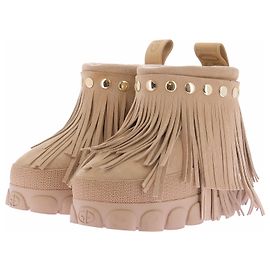 Goldbergh Boots "Vergara" beiges à franges Beige