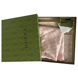 Gucci Cachecol de seda com motivo GG Rosa