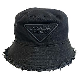 Prada Black Bucket Hat Black