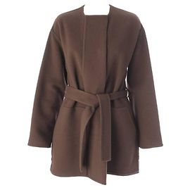 Cappotto Hermès Marrone in Cashmere e Lana Marrone