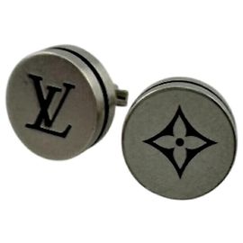 Louis Vuitton Silver 925 Monogram Flower Stud Earrings Silvery