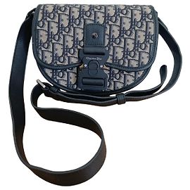 Christian Dior Navy Blue Cloth Handbag Navy blue