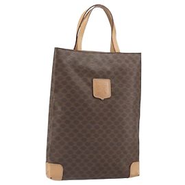 Céline Celine Vintage Macadam Canvas and Leather Marron
