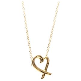Tiffany & Co Collier Pendentif Cœur Aimant de Tiffany en Or Rose Doré