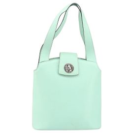 Céline Celine Circle Logo Handbag Leather Green