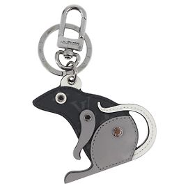 LOUIS VUITTON Monogram Eclipse Porte Cles LV Rat Charm M68835 LV Auth 170848M Monogram