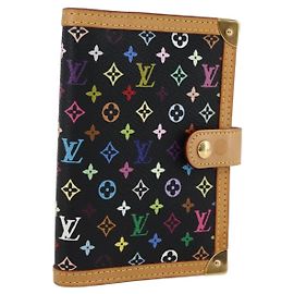 LOUIS VUITTON Multicolor Agenda PM Day Planner Cover Black R20895 Auth LNZ285V Black