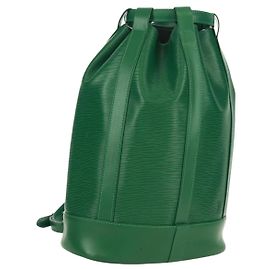 LOUIS VUITTON Bolsa de Ombro Epi Randonnee PM Verde M52354 LV Auth 170656V Verde