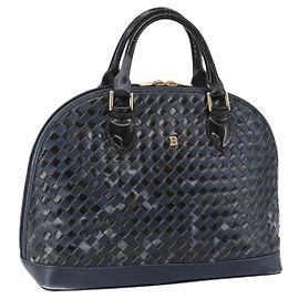 BALLY Borsa a mano in pelle nera e oro Auth 166850 Nero D'oro