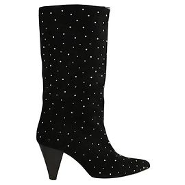 Botas Sandro em camurça preta tamanho 37 Preto