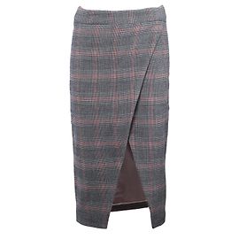 Autre Marque Falda Midi de Cuadros Filles à Papa Rosa