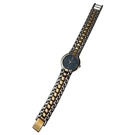 Vintage Givenchy Bicolor Gold Plated Quartz Watch Golden