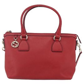 Sac à main convertible en cuir Gucci Vintage Soho Rouge