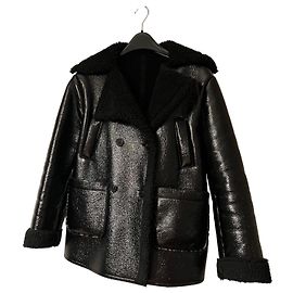 Autre Marque Storets Black Patent Coat Size S Black