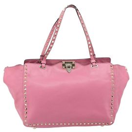 Valentino Garavani Rockstud Tote Soft Leather Medium Pink