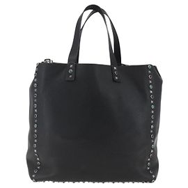 Tote en cuir réversible convertible Valentino Garavani Rolling Rockstud avec cabochons - Grand modèle Noir