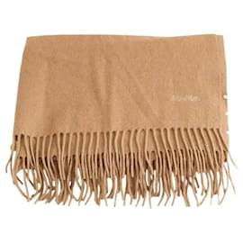 Max Mara Bufanda de cachemira color camel Camello