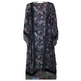 The Kooples Kimono mit Perlenfransen Viscose Andere