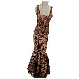 Completo gonna e top leopardato reversibile Roberto Cavalli Stampa leopardo